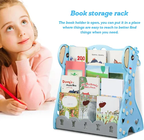 Miniatura 4 de Homoyoyo Soporte para libros, escritorio de oficina, estantería organizadora de libros, estantería para niños