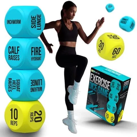 TidyFriend Dados de Ejercicio – Dados de Entrenamiento de Espuma de 6 Lados para Adolescentes y Adultos, Divertido Equipo de Fitness para Clases