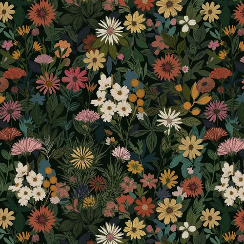 Miniatura 9 de Papel tapiz floral para despegar y pegar, extraíble, impermeable, azul marino/rosa/naranja, papel de contacto para dormitorio, baño, pared