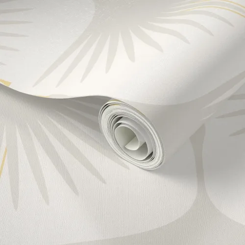 Miniatura 2 de Papel tapiz para despegar y pegar – Art Deco White Bird Naturaleza Moderno Wingspan Papel pintado extraíble personalizado por Spoonflower