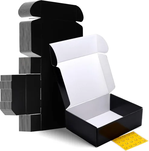 Miniatura 56 de HORLIMER Paquete de 40 cajas de envío de 5 x 5 x 5, caja de cartón corrugado blanco para correo, embalaje, pequeñas empresas