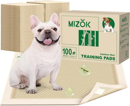 Miniatura 14 de MIZOK Almohadillas para orina para perros, 36 x 36 pulgadas, almohadillas de bambú para orina de perro, almohadillas para perros extra grandes