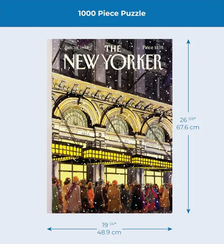 Miniatura 4 de New York Puzzle Company - New Yorker Music Hall - Rompecabezas de 1000 piezas para noches de juegos familiares de Roxie Munro