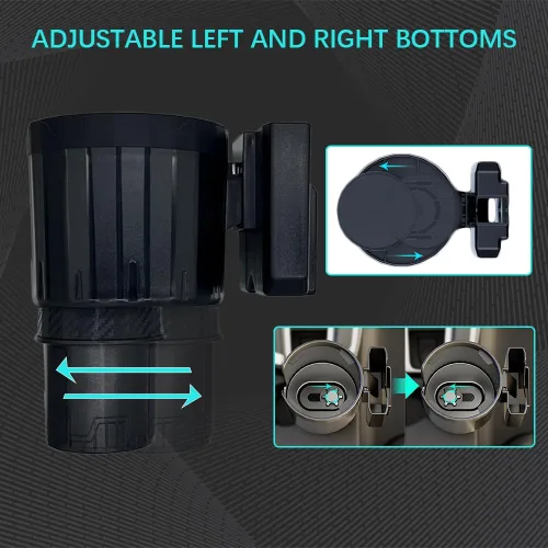 Miniatura 4 de Adaptador de portavasos grande ajustable, expansor de almacenamiento universal, organizador de cambio de portavasos grande para la mayoría