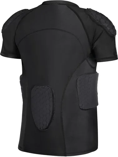 Miniatura 3 de Protector de costilla de fútbol Protector de pecho acolchado para béisbol fútbol baloncesto Negro