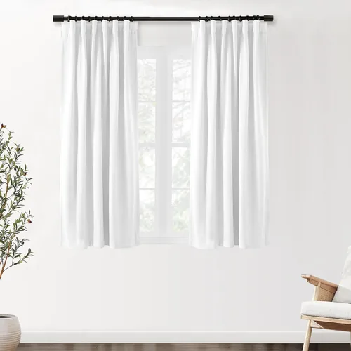 Miniatura 21 de SHINELAND Cortinas opacas cortas para ventanas de dormitorio, cortinas de baño, 45 pulgadas de largo