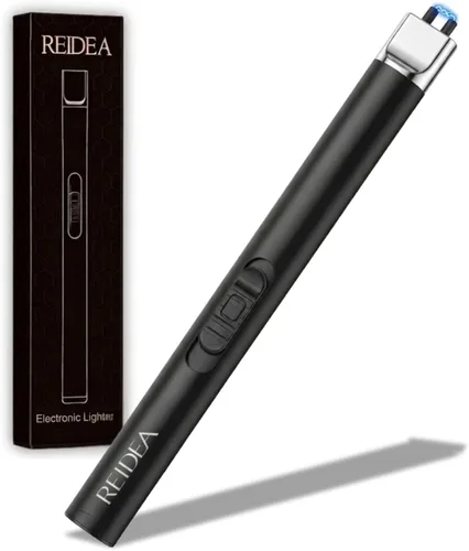 Miniatura 14 de REIDEA Encendedor de vela electrónico de arco resistente al viento, recargable por USB, sin llama, con botón de seguridad para el hogar, S4