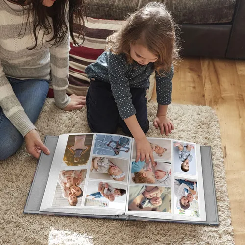 Miniatura 5 de Fintie - Álbum de fotos de 4x6 pulgadas, 600 bolsillos, álbum de gran capacidad con cubierta de libro para fotos familiares, bodas, aniversarios