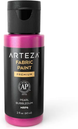 Miniatura 10 de ARTEZA Pintura para tela, juego de 60, pintura 3D permanente, pintura permanente para decorar camisetas, cerámica, textiles y vidrio metálico
