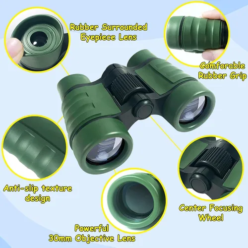 Miniatura 2 de ESSENSON Binoculares para niños, juguetes de regalo para niños de 3 a 12 años, telescopio para niños y niñas, juguetes al aire libre para deportes