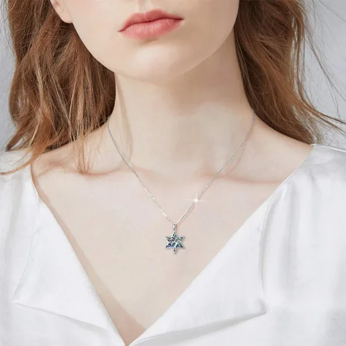Miniatura 81 de ONEFINITY Collar de plata de ley 925 con diseño de árbol de la vida con colgante de nudo celta de concha de abulón para mujer