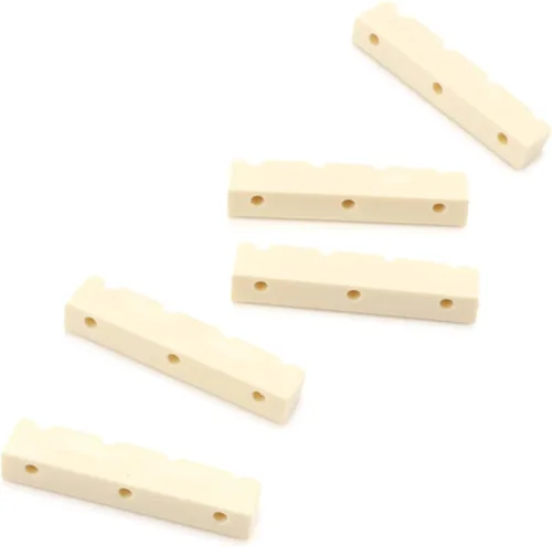 Miniatura 5 de 5 unids/pack Tuerca para bajo de guitarra de 1.654 in, tuerca superior ranurada, para instrumentos musicales de 4 cuerdas