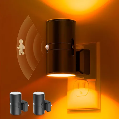 Miniatura 13 de L LOHAS LED - Luz nocturna de concha, luces nocturnas enchufables en la pared, luces nocturnas regulables enchufables con sensor de luz, 0-100LM