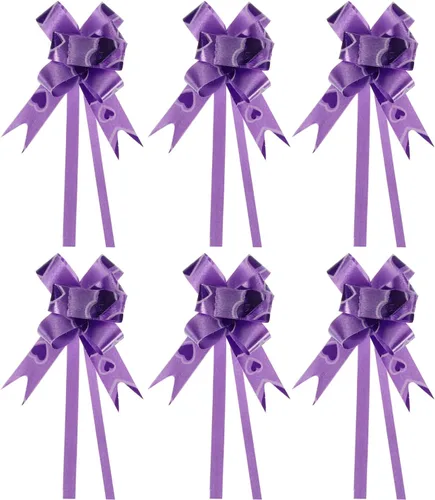 Miniatura 9 de PATIKIL Lazos de regalo, 100 unidades, canastas de regalo, lazos de envoltura de regalo, diseño de corazón, lazos de regalo de Navidad, a granel