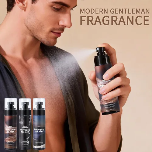 Miniatura 2 de Spray corporal para hombres, desodorante sin aluminio para hombres, spray corporal para hombre, potente fórmula suave de frescura, sin alcohol, apto