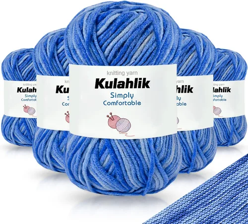 Miniatura 26 de 50g (1x50g) Hilo Acrílico para Crochet y Tejido, Hilo Degradado Colorido, 1 Rollo de Madejas, Hilo Acrílico Multicolor, Perfecto para Proyectos