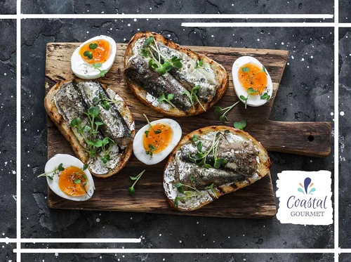Miniatura 6 de Coastal Gourmet Sardinas en agua, sin sal añadida, 4.375 onzas (paquete de 12) (el embalaje puede variar)