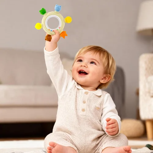 Miniatura 2 de Juguetes de dentición para bebés de 0 a 6 a 12 meses, mordedores de silicona para bebés, juguete sensorial seguro para el congelador, juguete