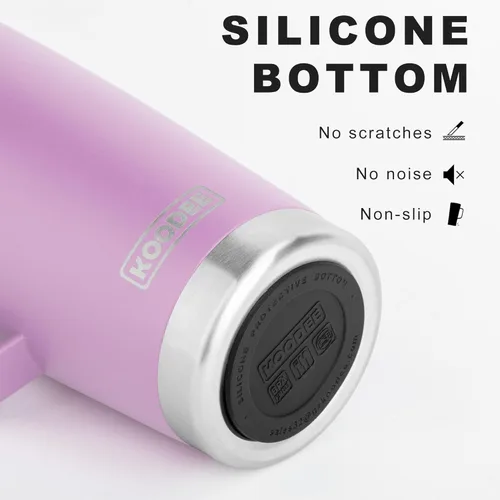 Miniatura 4 de koodee Taza de café aislada de 20 onzas con tapa y asa, acero inoxidable de doble pared al vacío, taza de campamento, vaso de café de viaje