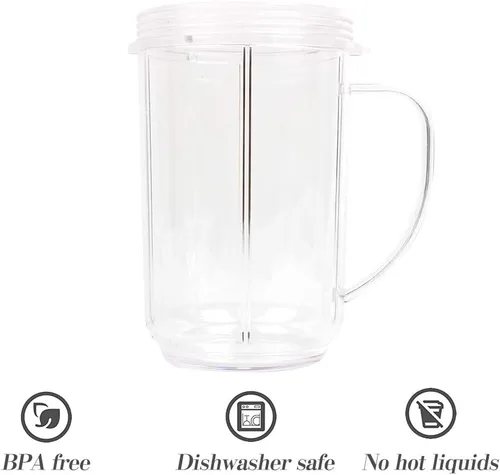 Miniatura 3 de Vasos de repuesto de 16 onzas para Magic Bullet, 6 piezas/juego de piezas compatibles con batidora Magic Bullet de 250 W MB1001, incluye tazas