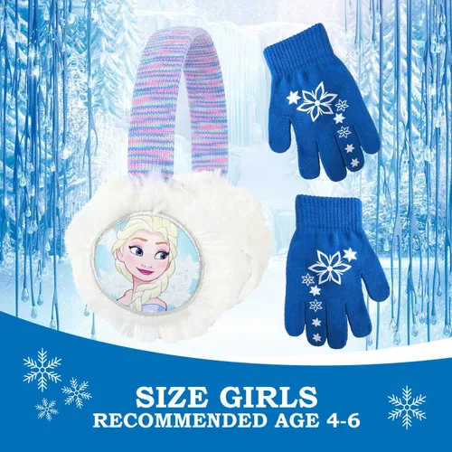 Miniatura 4 de Disney - Juego de orejeras y guantes de Elsa de Frozen 4015 azul