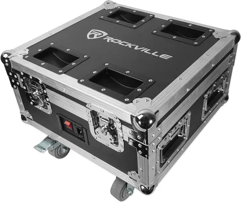 Miniatura 2 de Rockville Paquete RockWedge negro (6) luces Par DMX inalámbricas, RGBWA+UV, recargable, estuche de carga, control remoto, tiempo de funcionamiento