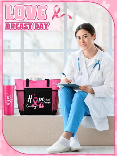 Miniatura 6 de Paterr Paquete de 2 bolsas y bolsas de quimioterapia para mujeres para el cáncer de mama, accesorios para el cáncer de mama