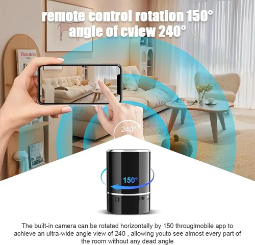 Miniatura 4 de Cámara de altavoz Bluetooth HD1080P, cámara de niñera con WiFi inalámbrico, cámaras de seguridad para la tienda de oficinas en casa, detección