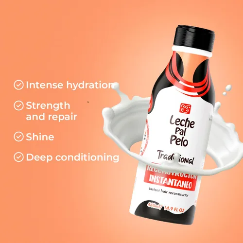 Miniatura 3 de Leche Pal Pelo - Tratamiento Reconstructor Instantáneo de Cabello con Soja, Trigo, Aloe y Aguacate. Proporciona Hidratación Intensiva-14.9 Onzas.