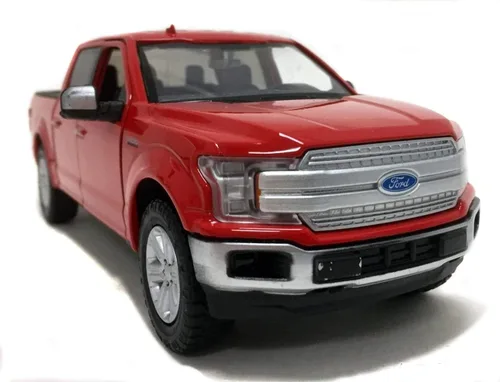 Miniatura 4 de 2019 Ford F-150 Lariat Crew Cab Pickup Truck Rojo 1/24-1/27 Modelo de automóvil fundido a presión por Motormax 79363