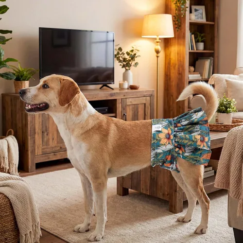 Miniatura 9 de CuteBone Pañales para perras con faldas, paquete de 3 vestidos reutilizables para cachorros, pantalones para el período de ciclo de calor QBD26XS