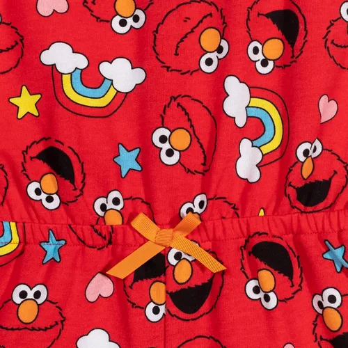 Miniatura 3 de Sesame Street Elmo - Mameluco con volantes de rizo francés para niñas