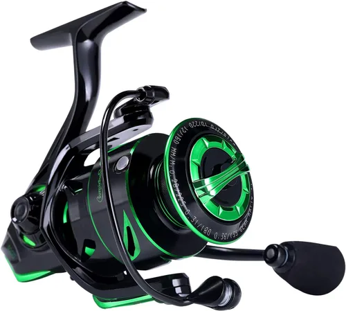 Miniatura 2 de Sougayilang Carretes de pesca ligero de agua salada carrete giratorio - 39.5 libras de fibra de carbono arrastrado, 12+1 BB ultra suave todo carrete