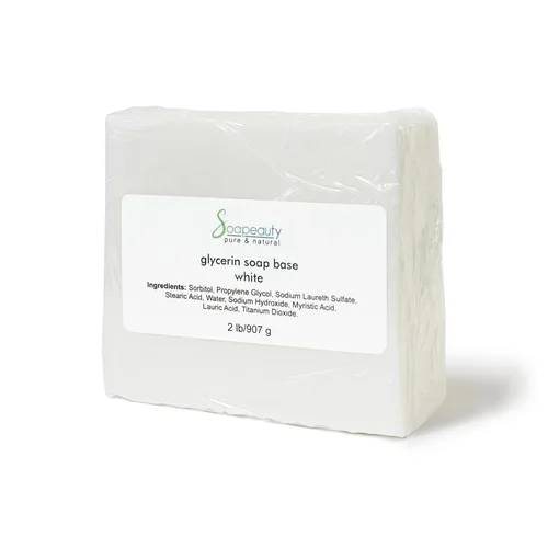 Soapeauty Base de jabón de glicerina blanca para derretir y verter | Base de jabón a base de vegetales para pieles sensibles | Fabricación de jabón