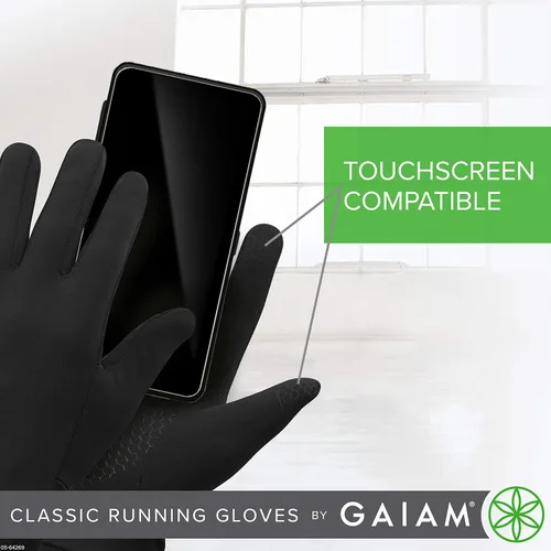 Miniatura 3 de Gaiam - Guantes de running para mujer, con pantalla táctil clásica, ligeros, para correr, para mujer