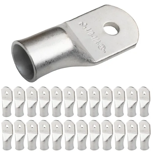 Miniatura 82 de SELTERM 5 piezas terminales de cable de cobre estañado 1/0 AWG perno de 1/2", extremos de cable de batería, terminales de anillo, conectores