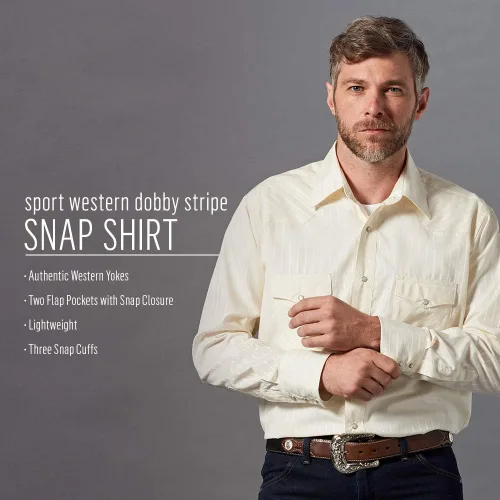 Miniatura 4 de Wrangler Sport Western - Camisa de manga larga para hombre