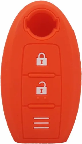 Miniatura 7 de Funda para llave de coche para Nissan Qashqai Skyline Juke Alissa X-Trail, 3 botones de goma de silicona para llave de coche Azul Oscuro