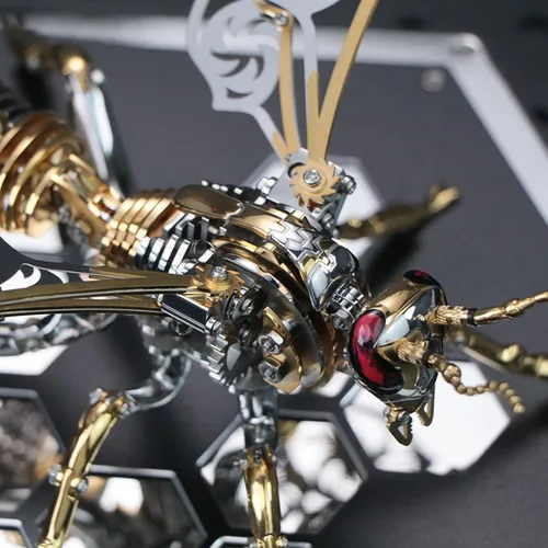 Miniatura 7 de Rompecabezas de metal 3D para adultos, kits de modelos: bricolaje para construir avispas mecánicas de metal, juguete de acero rompecabezas de acero