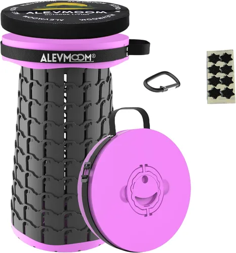 Miniatura 13 de ALEVMOOM Taburete plegable XXL mejorado de 19.7 pulgadas con cojín, taburete telescópico portátil, capacidad de 1000 libras, silla plegable