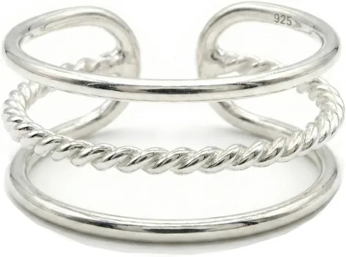 Miniatura 13 de Sterling Silver Toe Ring, Handmade Adjustable Open Band, Minimalist Dainty Summer Beach Foot Jewelry for Women, Can Be Worn as Knuckle or Pinky Ring