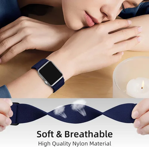Miniatura 3 de DaQin Paquete de 3 bandas elásticas compatibles con Apple Watch para hombre de 1.65 pulgadas, 1.57 pulgadas, 1.49 pulgadas, 1.46 pulgadas, correa