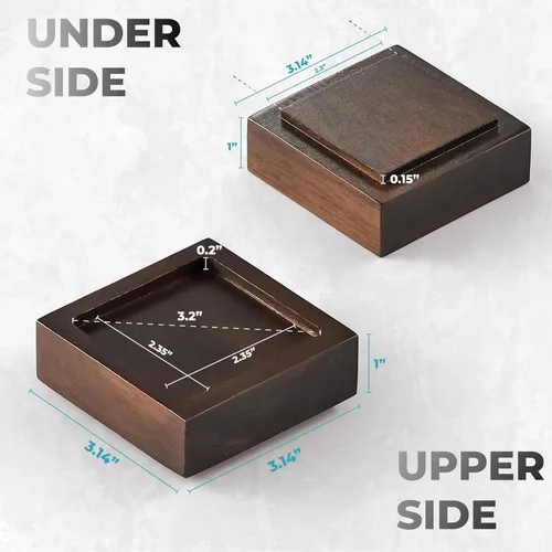 Miniatura 2 de FASONLA Elevadores de cama, elevadores de muebles (juego de 8) eleva altura de 1 pulgada, 2 pulgadas, 3 pulgadas o 4 pulgadas, elevadores de madera