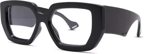 Gafas de luz azul de marco grueso para mujeres y hombres, anteojos cuadrados de moda para juegos de computadora con lente transparente