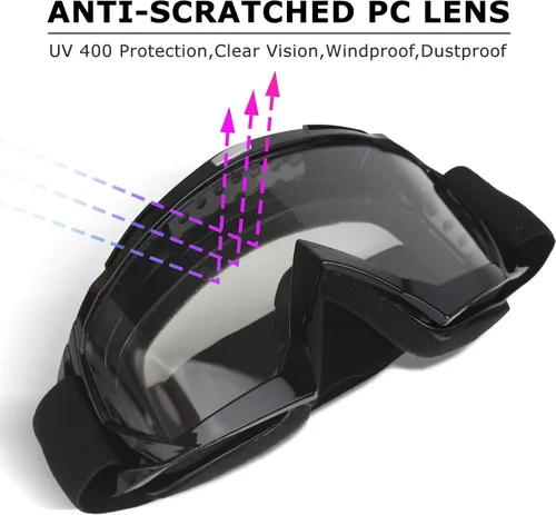 Miniatura 5 de Gafas para cuatrimoto ATV Motocross para equitación, carreras todoterreno para hombres y mujeres
