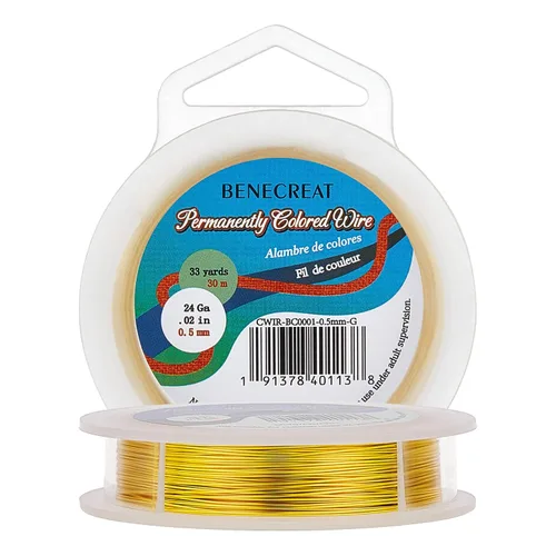 Miniatura 28 de BENECREAT Alambre de cobre para cuentas de joyería de calibre 18, resistente al deslustre, alambre de metal de bronce antiguo para hacer joyas