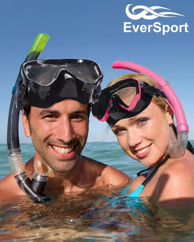 Miniatura 6 de EverSport Gafas de natación para adultos con cubierta para la nariz, máscara de buceo transparente antivaho amplia visión sin borrosidad