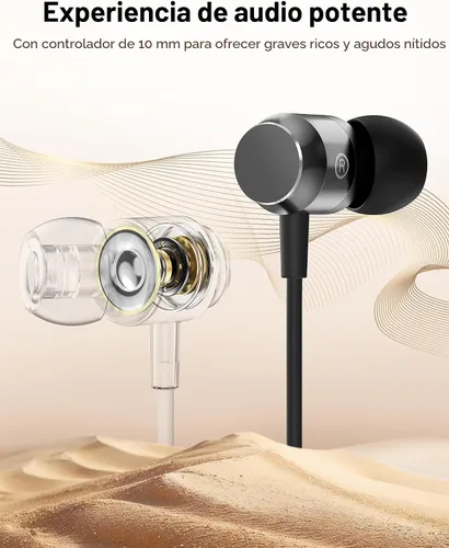 Miniatura 2 de Auriculares Bluetooth con banda para el cuello, auriculares inalámbricos Bluetooth 6.0 con micrófono, luz cómoda, graves profundos, tiempo de Negro