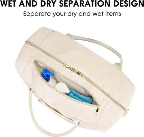 Miniatura 3 de WANDF Para Spirit Airlines - Bolsa para artículos personales de 18 x 14 x 8 pulgadas debajo del asiento con bolsillo para ropa húmeda