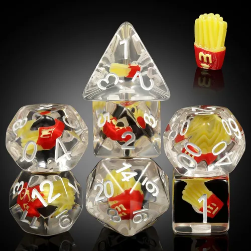 Miniatura 33 de Juego de dados de conejo DND, DNDND 7 dados poliédricos de resina con bolsa de terciopelo para juegos de rol D&D Dungeons and Dragons